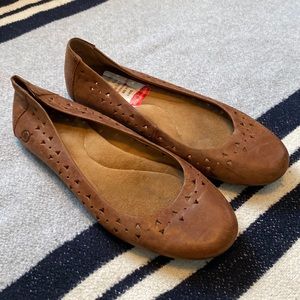 Born leather ballet flats, with cutouts